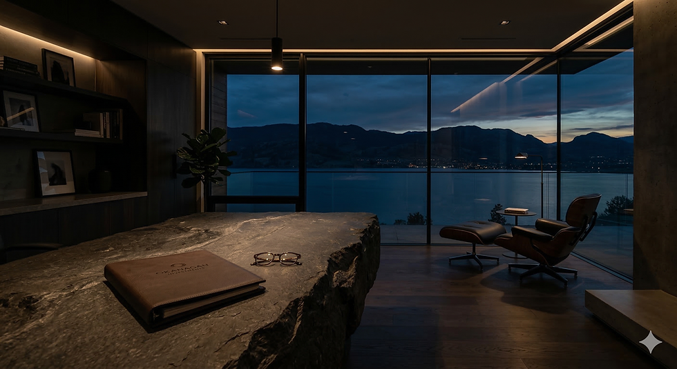A Founder's Office After Sunset