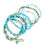 Thumbnail: Natural Stone Mixed Beads Leaf Charm Bracelet