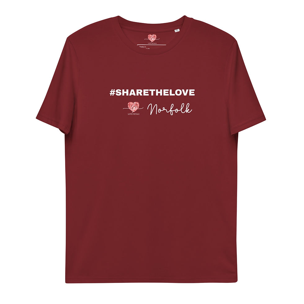 Thumbnail: Love Petals Unisex Organic Cotton T-shirt