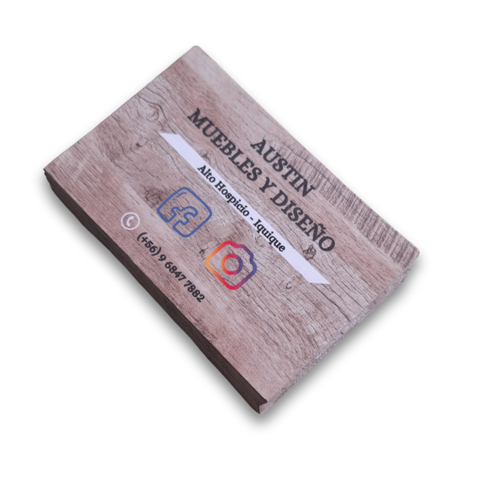Entrega de 54 Tarjetas de Presentación para Austin Muebles y Diseño de Iquique