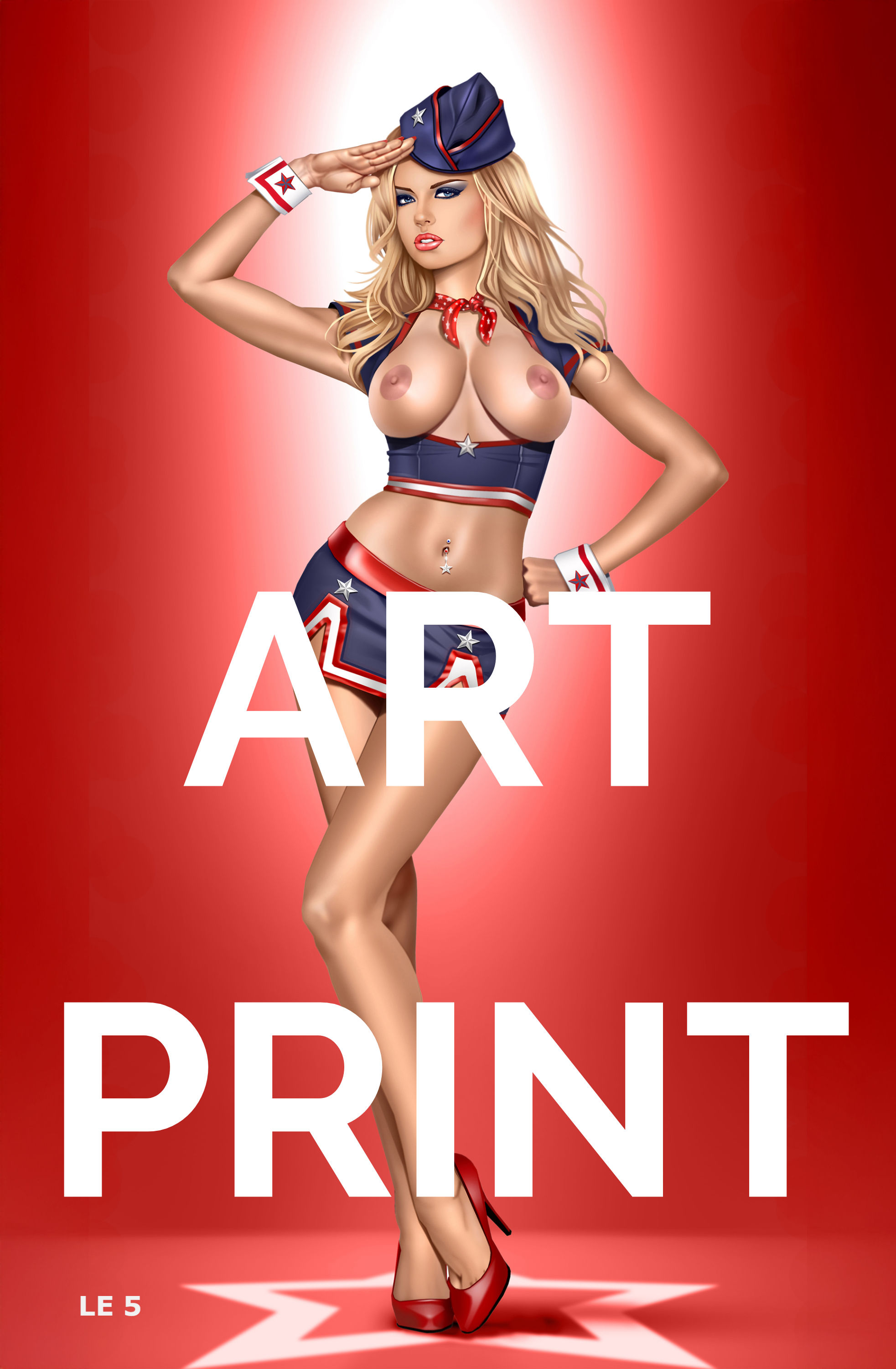 JULY RED 2025 FAN EXCLUSIVE NSFW ART PRINT