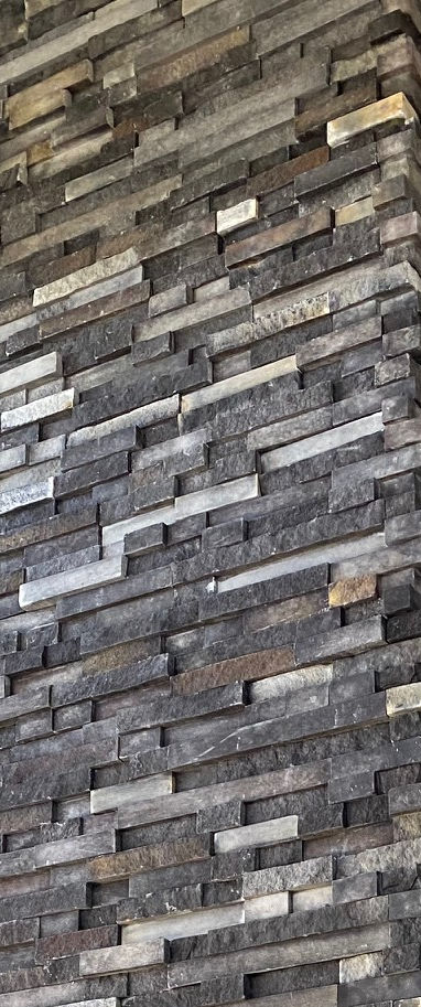 Stacked stone tiles