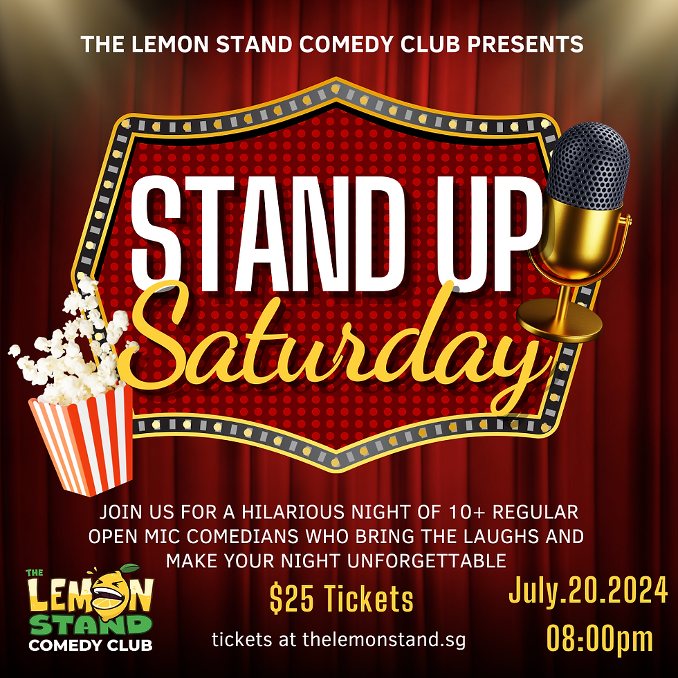 Stand-up Saturday, Saturday, July 20th