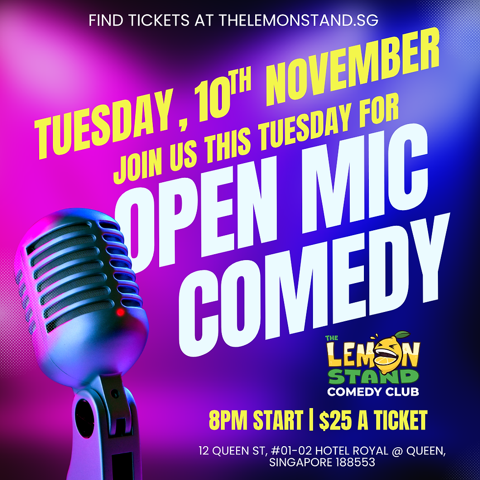 OPEN MIC COMEDY TUESDAYS | 10th NOVEMBER 2026