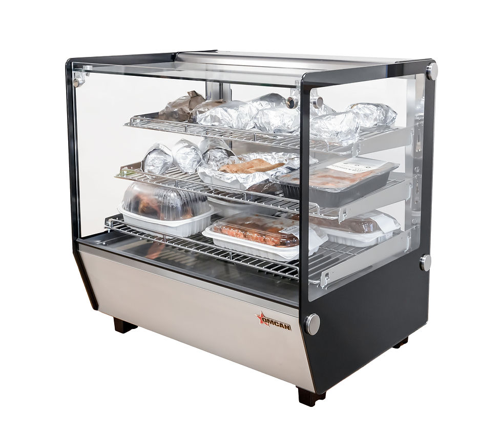 27" Square Glass Countertop Display Warmer 4.25cu.ft. / 120L – 110V, 1650 W