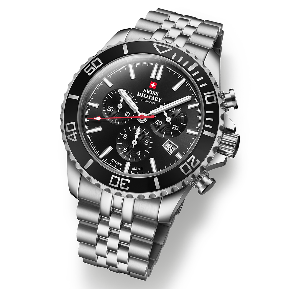 Miniature : Swiss Military SM34103.01 Gent Quartz Watch - Black