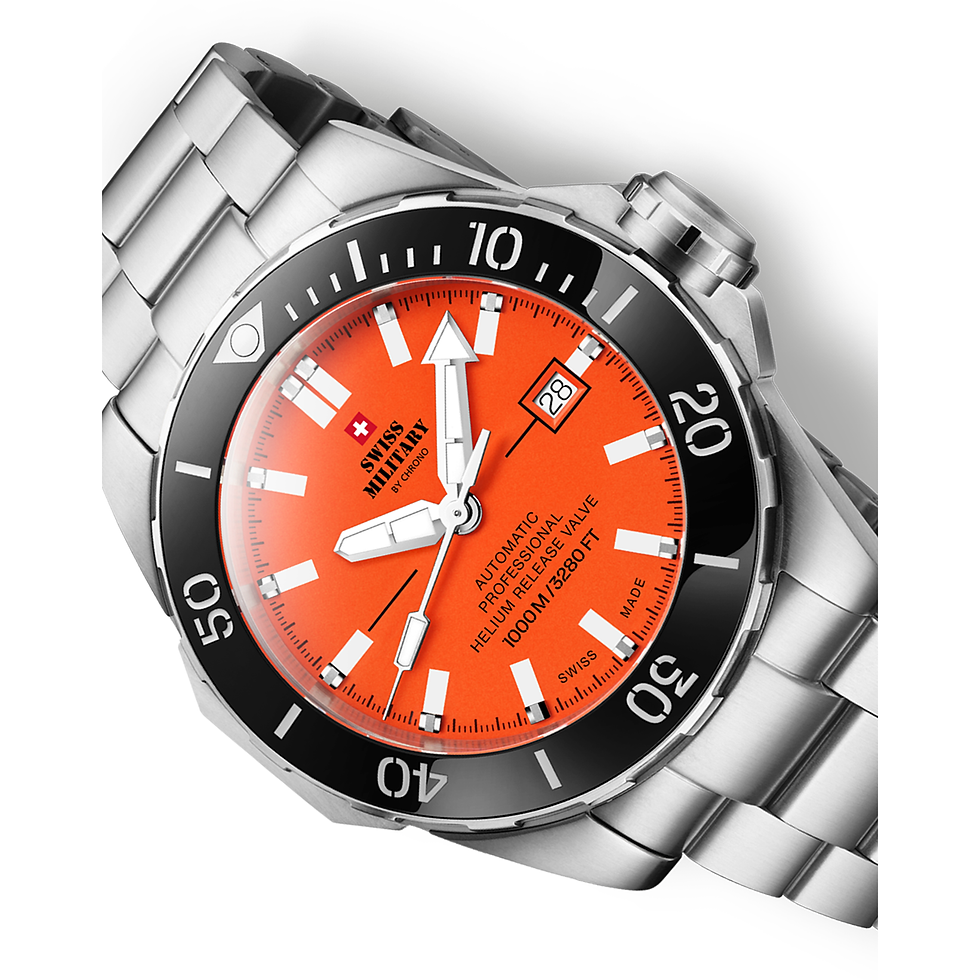 Miniature : Swiss Military SMA34092.03 Gent Automatic Watch - Orange