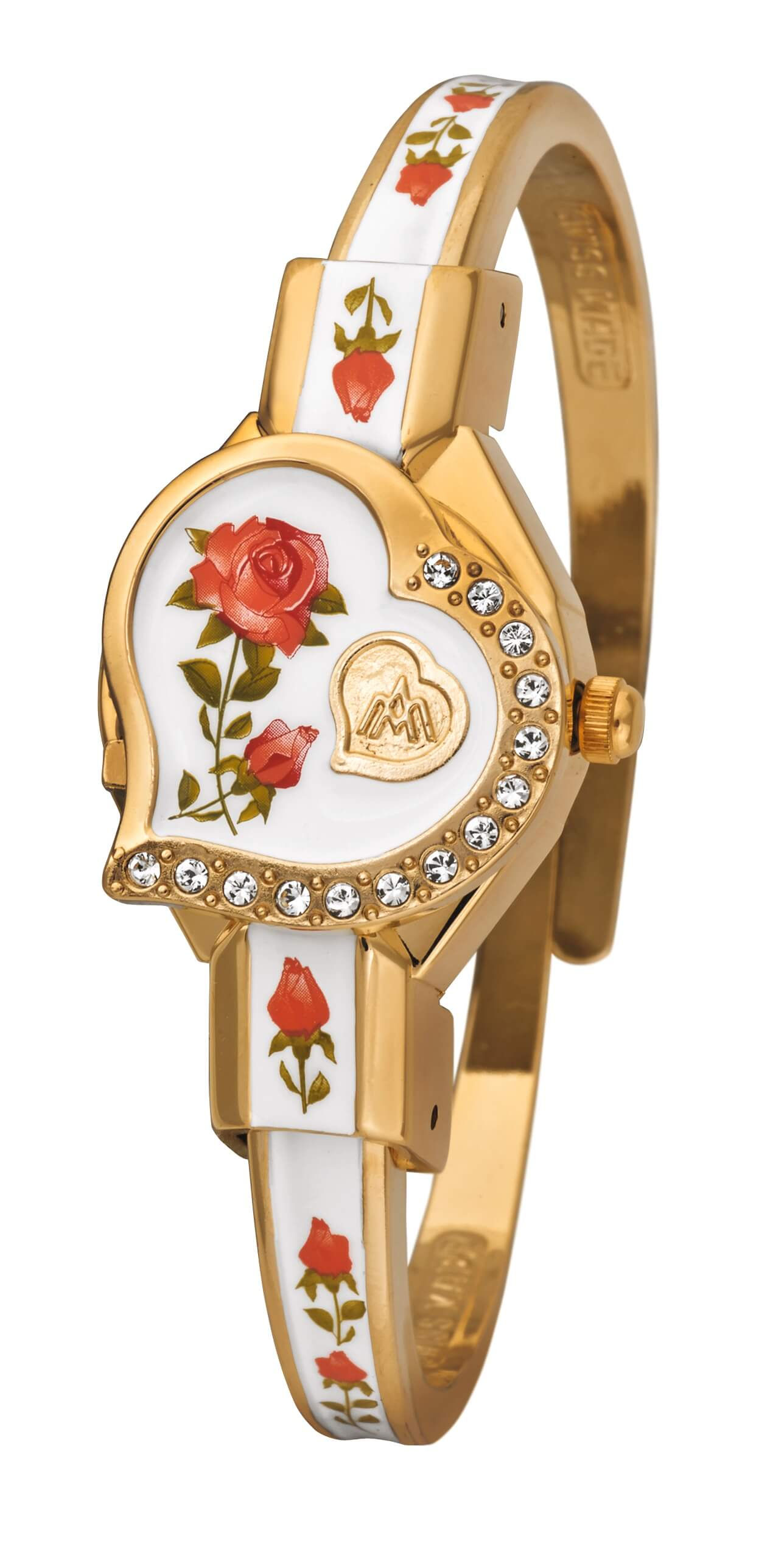 André Mouche - NINA, Gold, white/red - 036-01161 - Swiss Made Watch