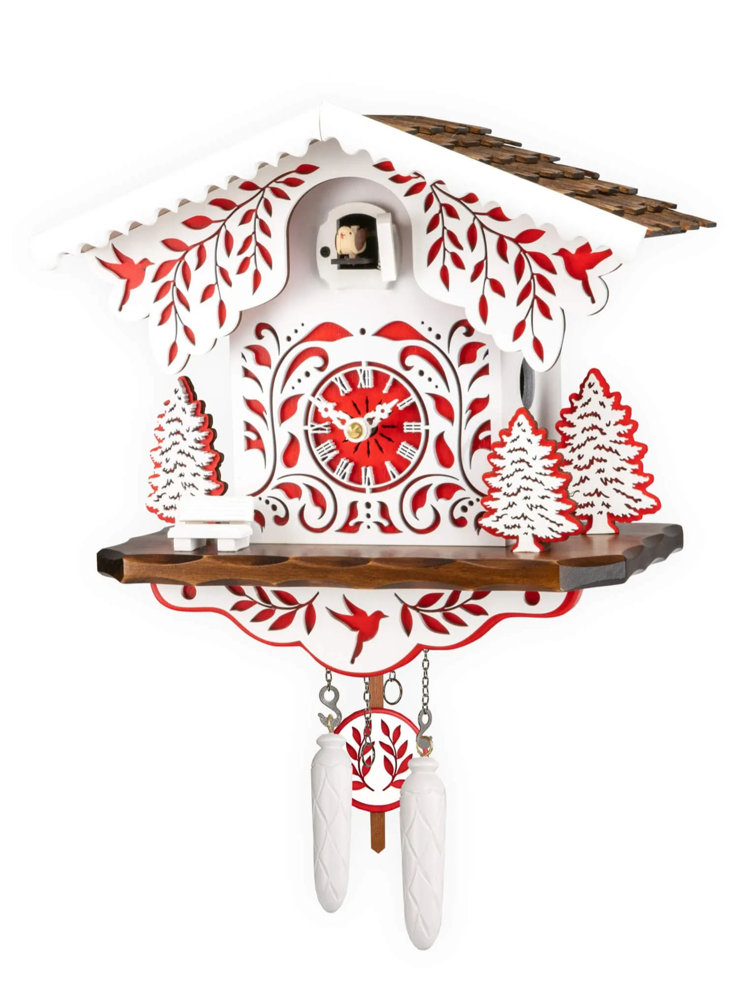 Cuckoo Clock 577 QM White / Red