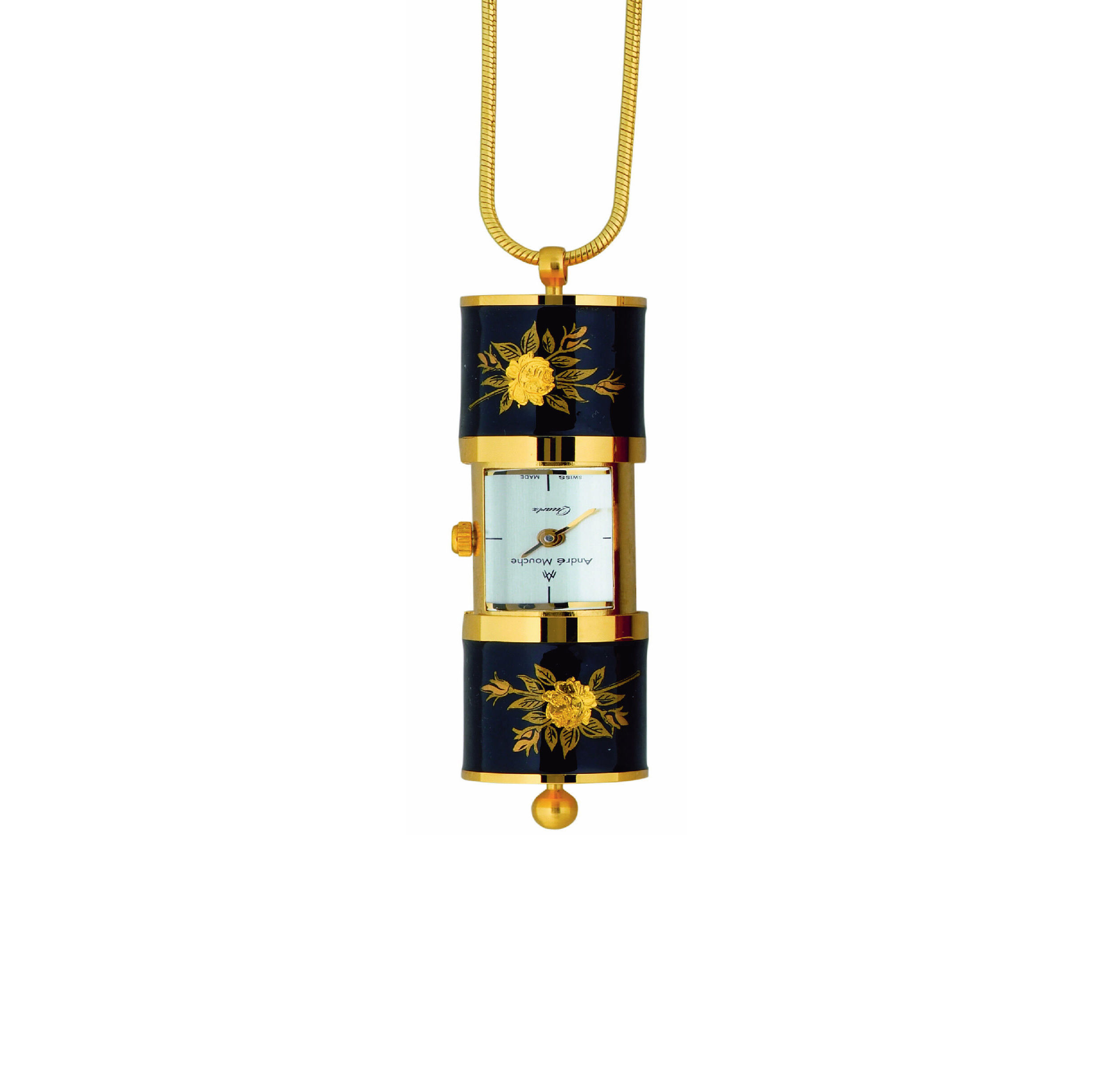 André Mouche - LIPSTICK, Gold, black - 580-04191 - Swiss Made Watch