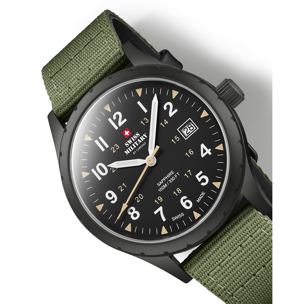 Thumbnail: Swiss Military SM34108.07 Gent Quartz Watch - Black