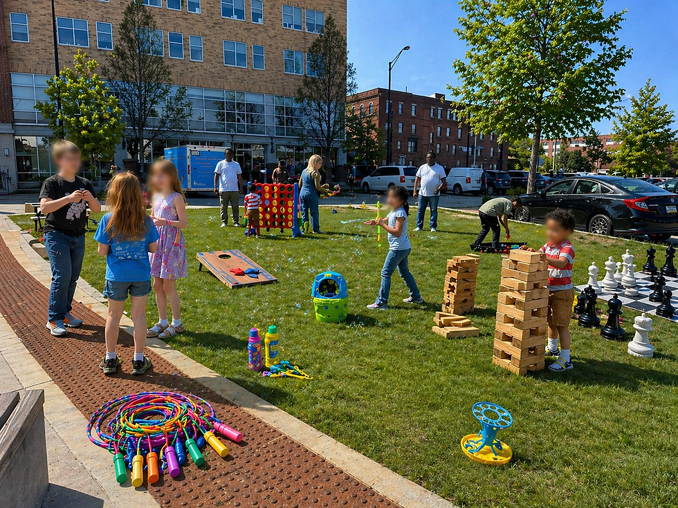 Interactive Games On The Plaza!