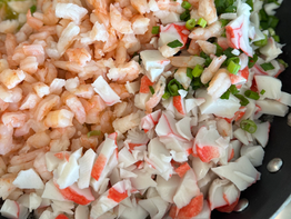 Shellfish Crepes In Wine Cheese Sauce