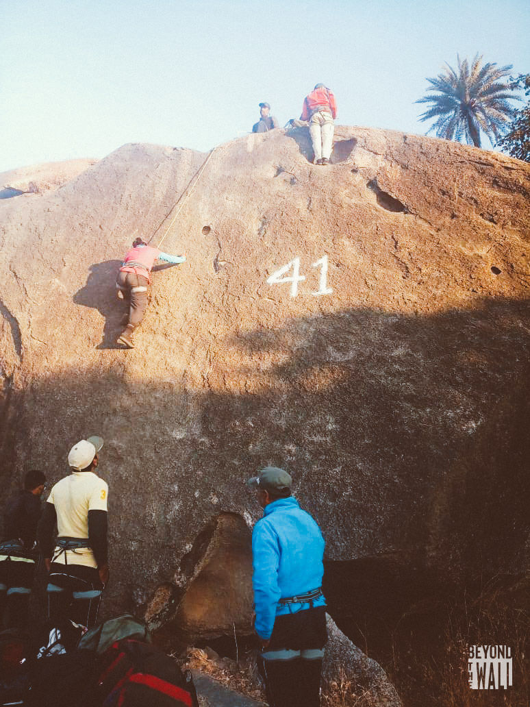 Mount Abu Rock climbing course belaying Rajesthan