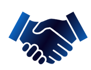 Ícone de aperto de mãos representando parceria e compromisso