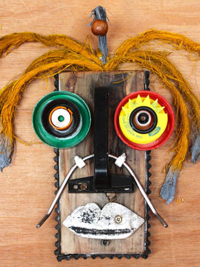 Rasta art made of recycled material