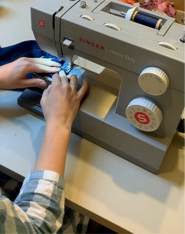 Sewing on a heavy duty sewing machine
