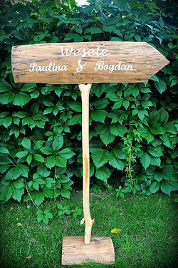 strzałka Drogowskaz ślubny