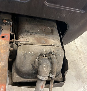 fuel tank before cleaning