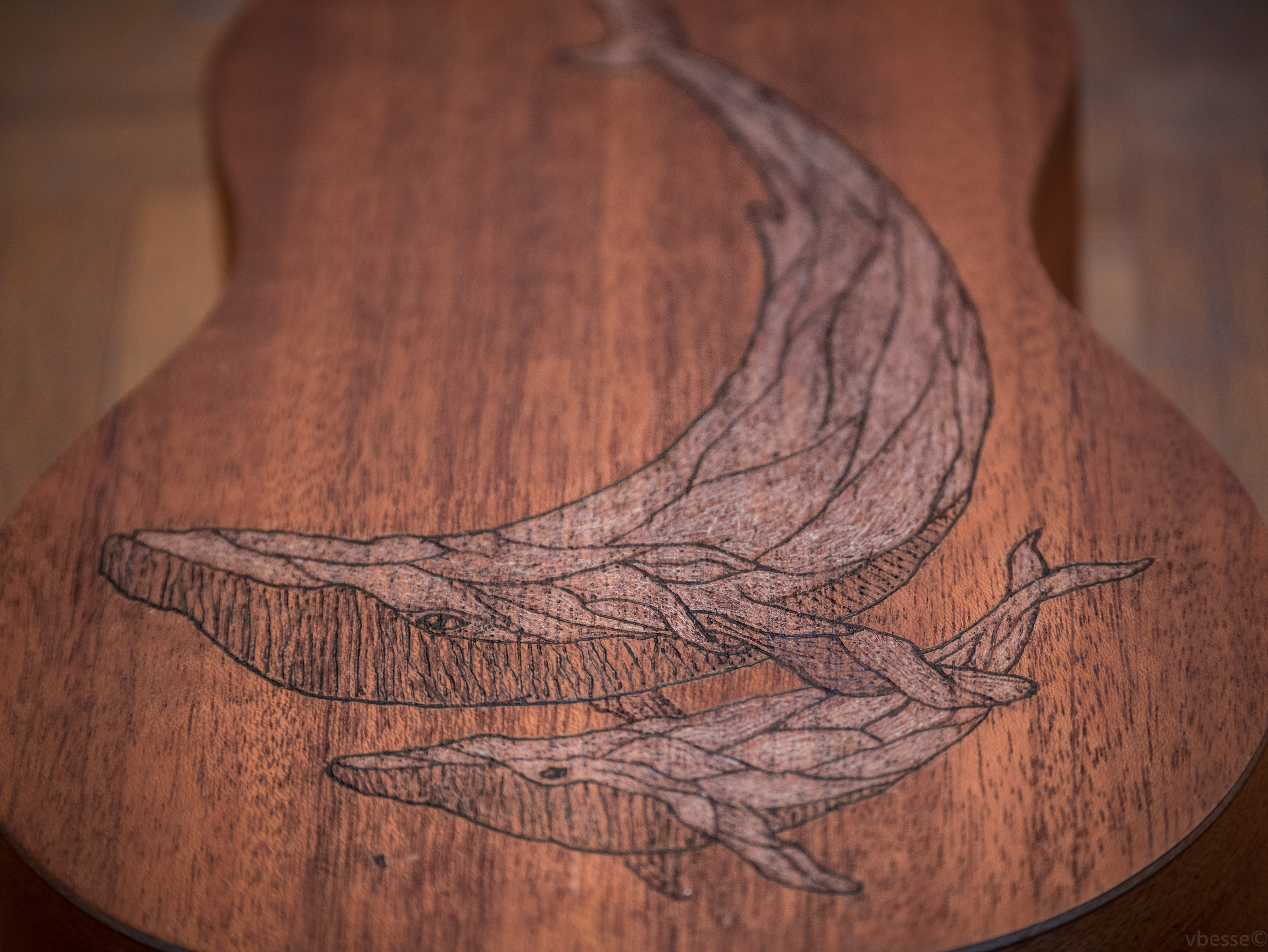 Ukulele engraving - Back