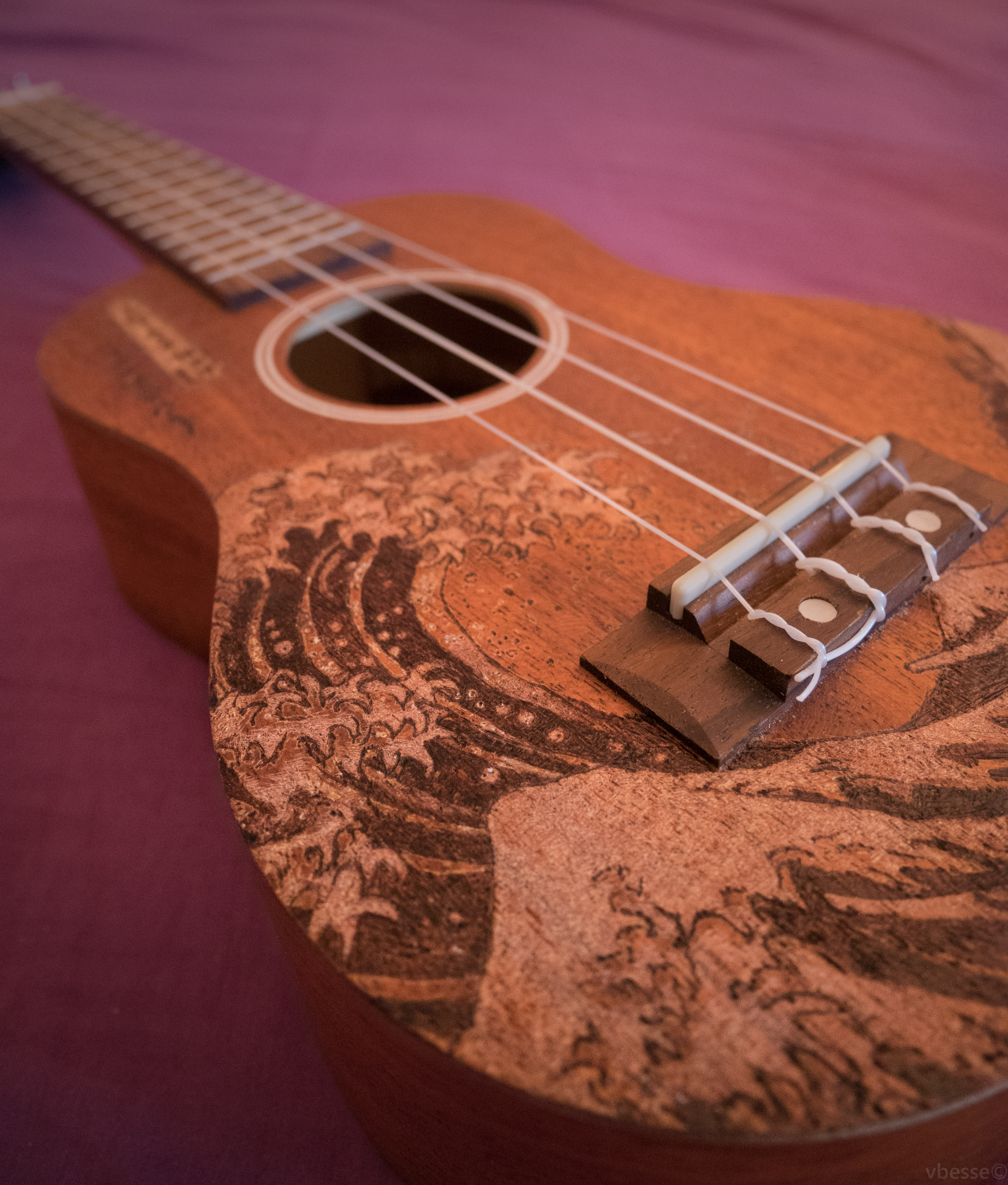 Ukulele engraving - front