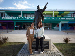 Cristina Kirchner y Mayra Mendoza inauguraron el Microestadio Presidente Néstor Kirchner en Quilmes