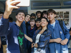Mayra acompañó a la Escuela Técnica Nº 2 “Paula Albarracín de Sarmiento” en el 75º aniversario de la institución
