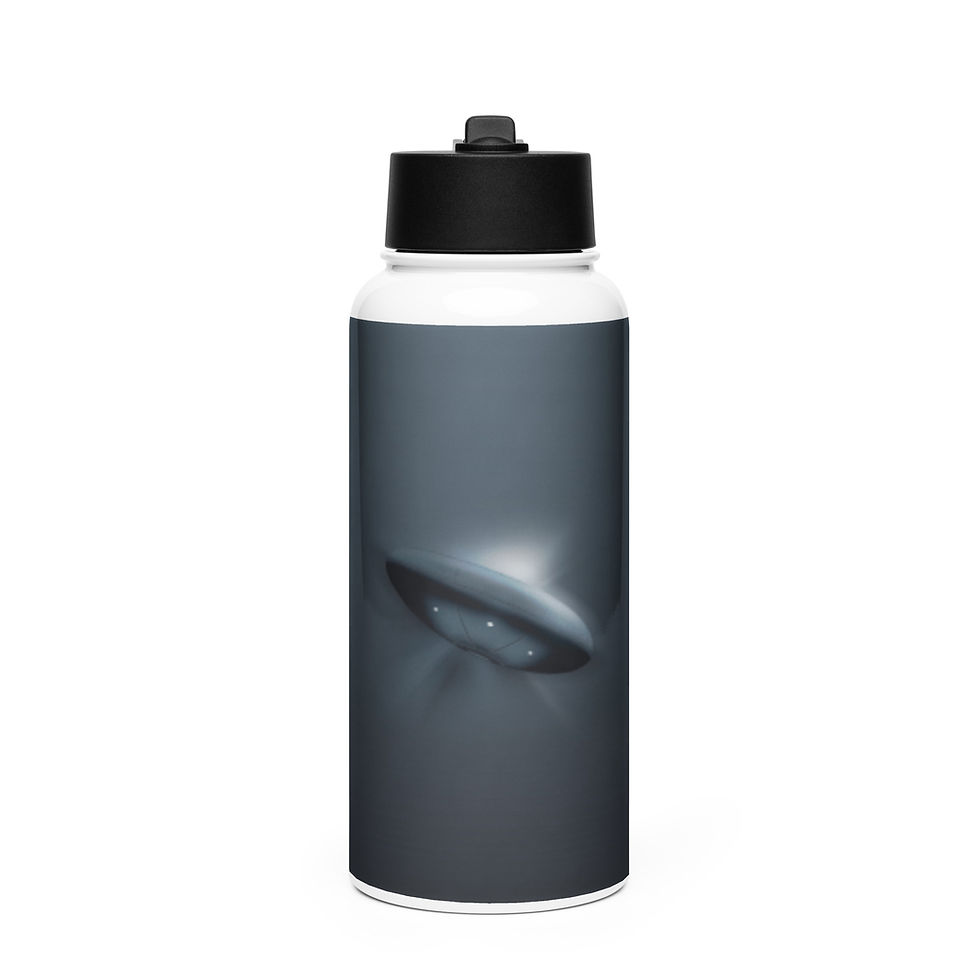 Thumbnail: Stainless steel water bottle with a straw lid