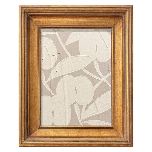 Ron Giusti Mini Orchid Taupe Cream Acrylic Painting | rongiusti