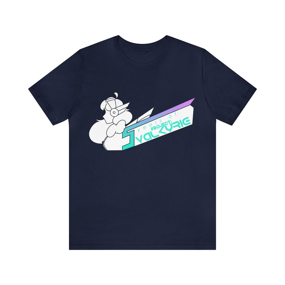 Thumbnail: A black shirt with a white logo on it