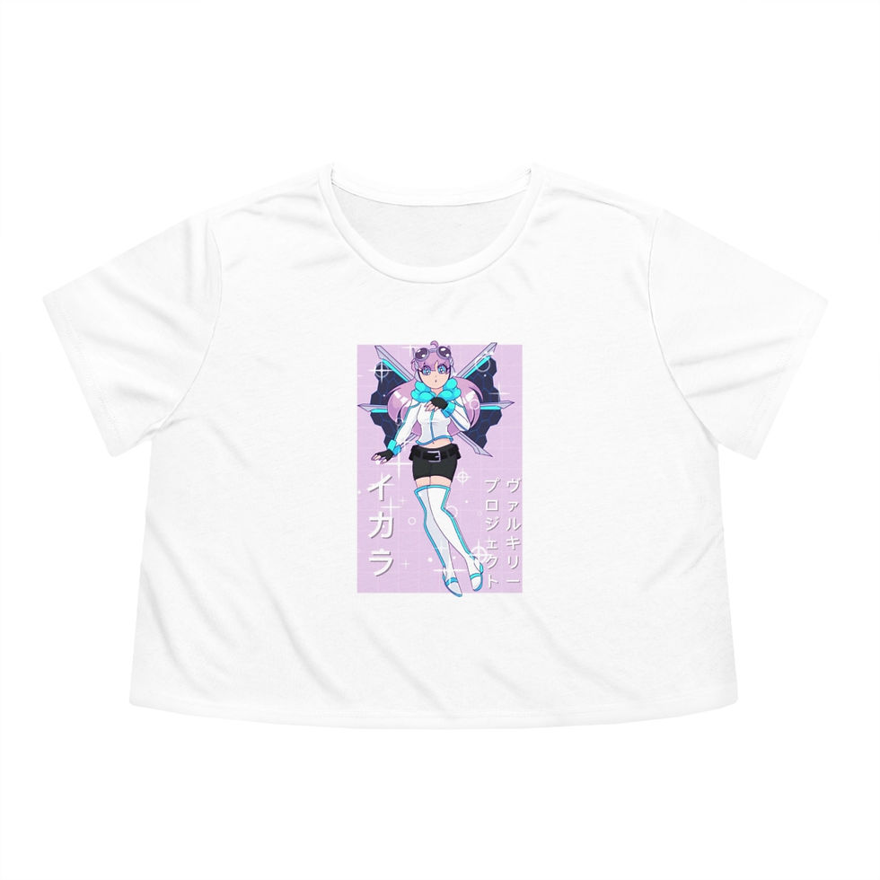 Thumbnail: Retro Ichara Women's Flowy Cropped Tee