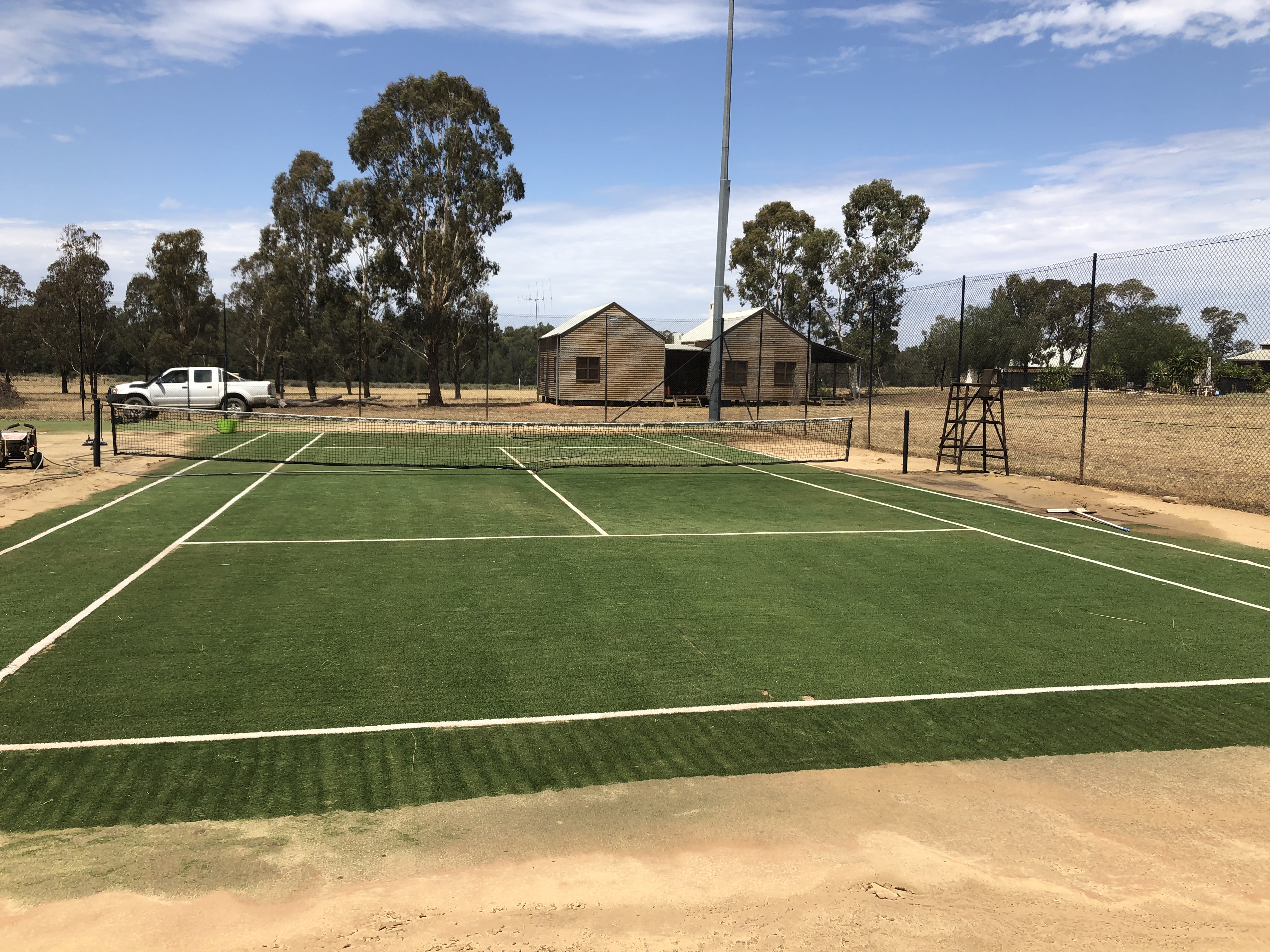 The tennis court