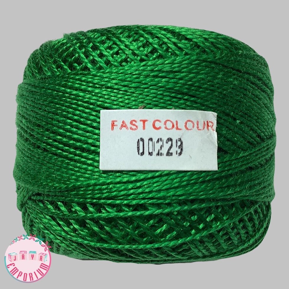 Anchor Pearl Crochet Knitting Cotton Thread - Art No: 4591-8- Shade-00229 Green