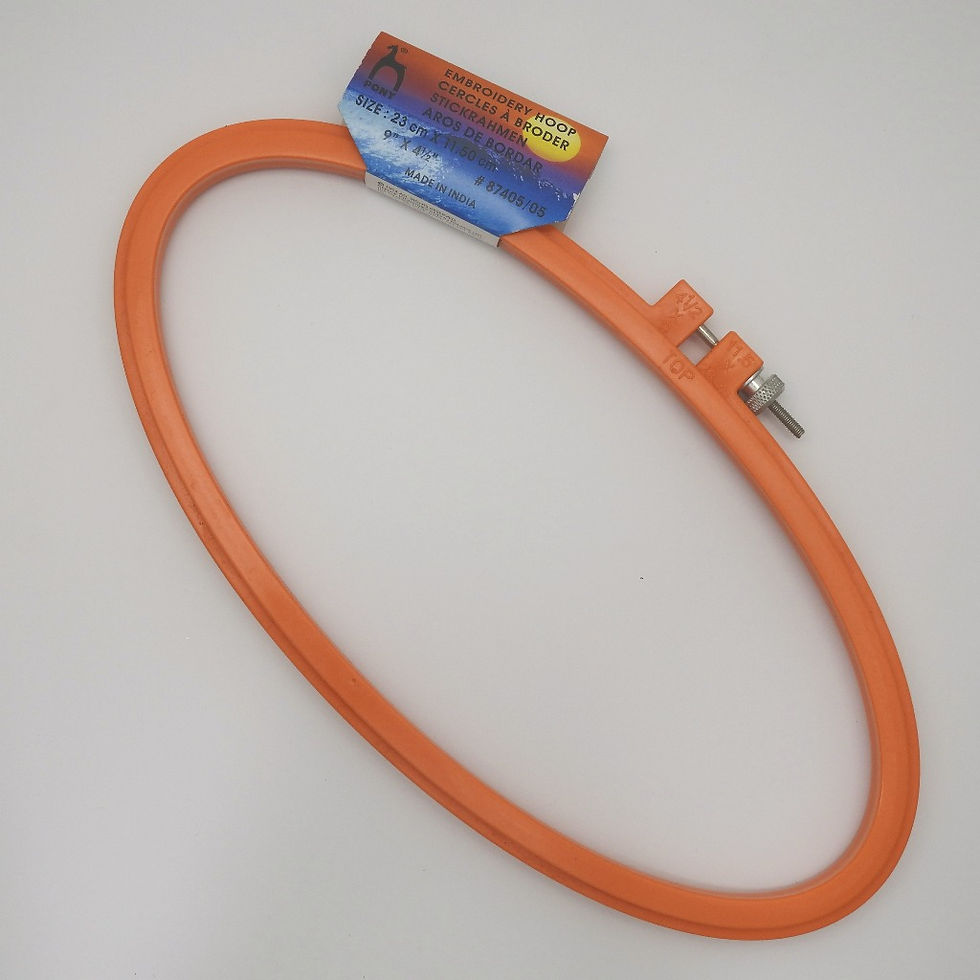 Pony Embroidery Hoop Oval - Size 23cm X 11.5cm / 7" X 4.5" - Article#87405