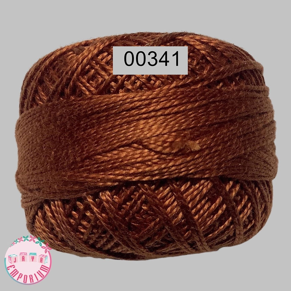 Anchor Pearl Crochet Knitting Cotton Thread - Art No: 4591-8- Shade-00341 Brown
