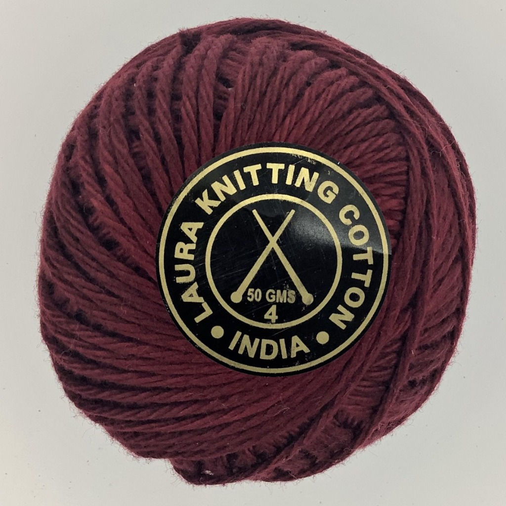 Laura Knitting Cotton -0022 Maroon