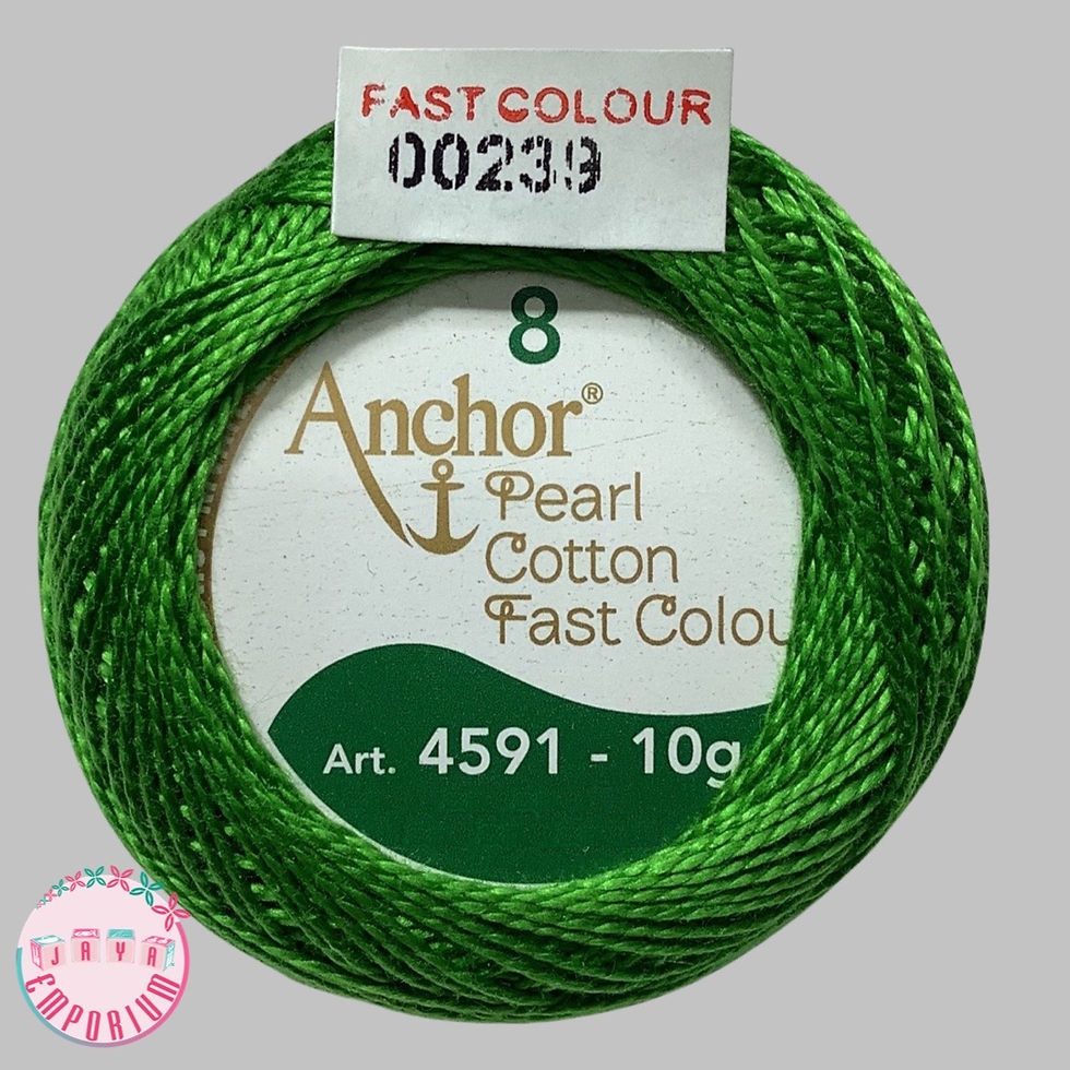 Anchor Pearl Crochet Knitting Cotton Thread - Art No: 4591-8- Shade-00239 Green