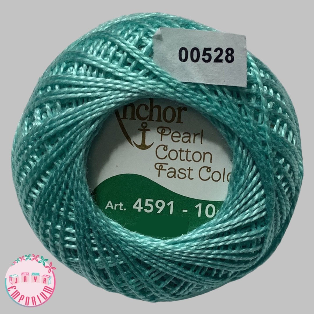 Anchor Pearl Crochet Knitting Cotton Thread - Art No: 4591-8- Shade-00528 Blue