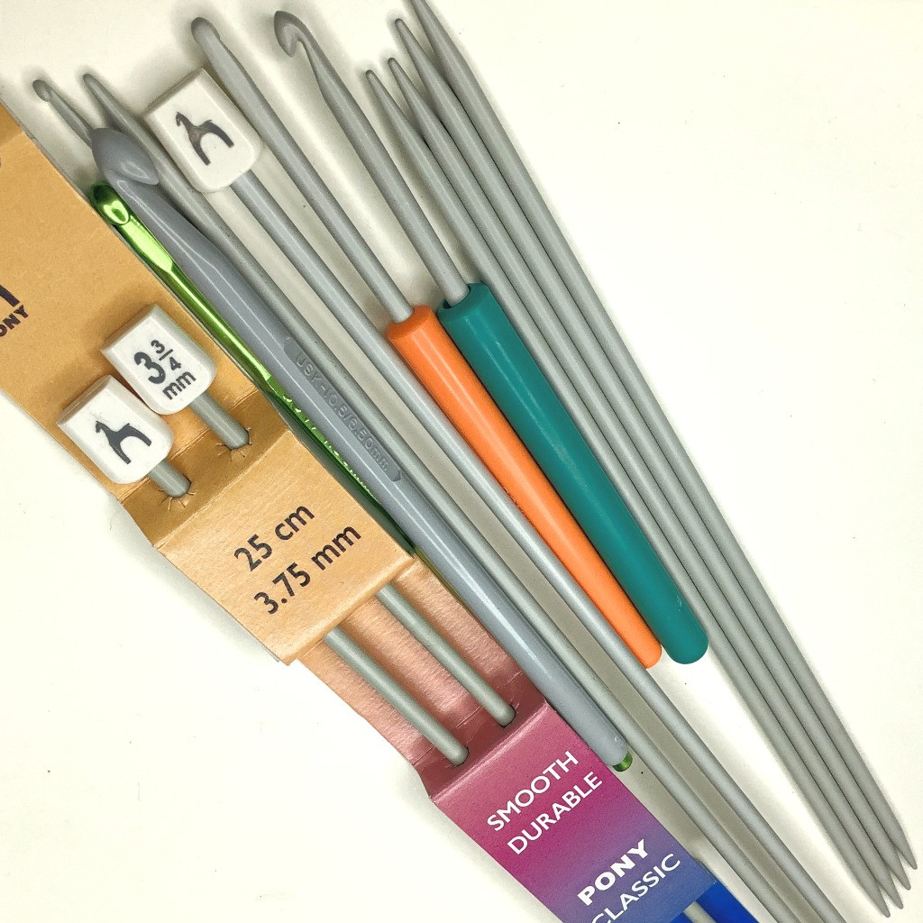 Buy Knitting Pins & Hooks Pony aluminium & plastic knitting pins