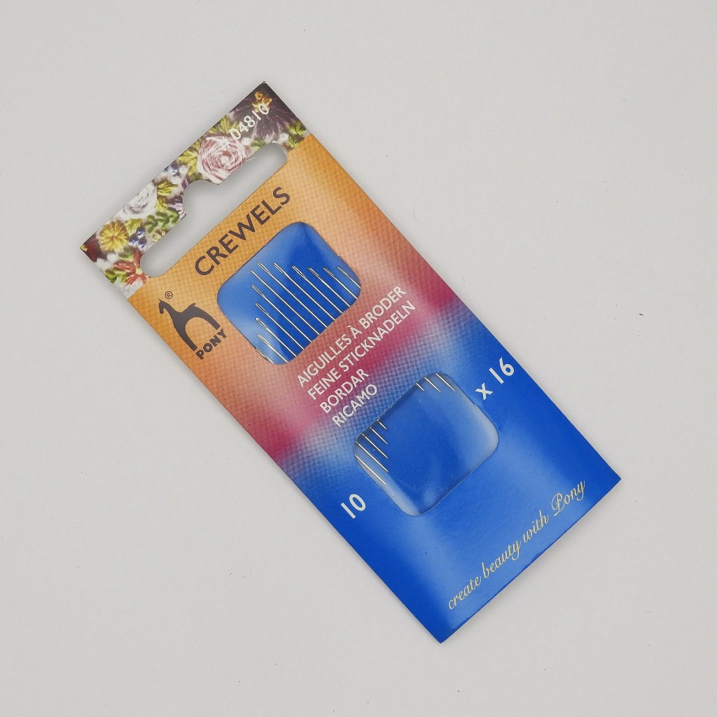 Pony Article #04810 Hand Sewing Needles Crewels Size 10 (Length 32.5mm -16 Pcs)