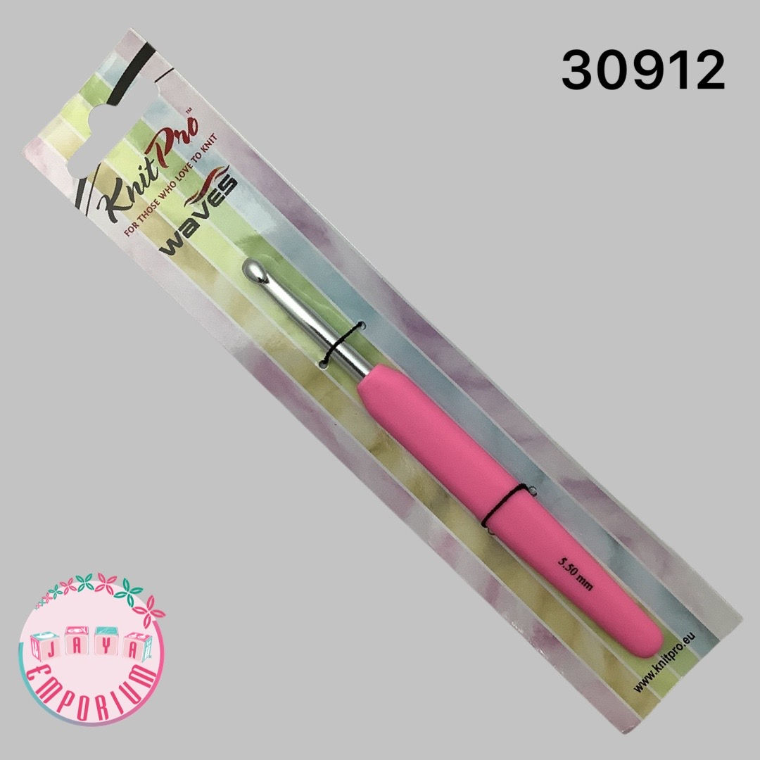KnitPro 30912 Waves Aluminium Crochet Hook - 13.4cm - 5.50mm