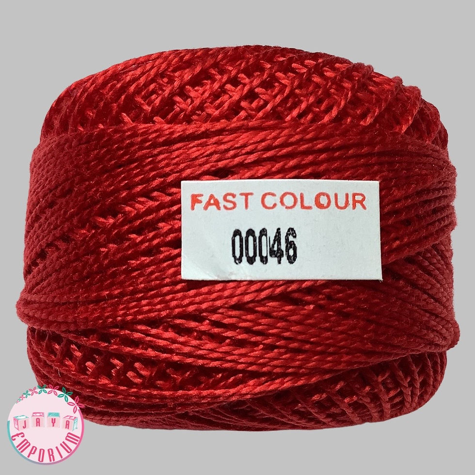 Anchor Pearl Crochet Knitting Cotton Thread - Art No: 4591-8- Shade-00046 Red