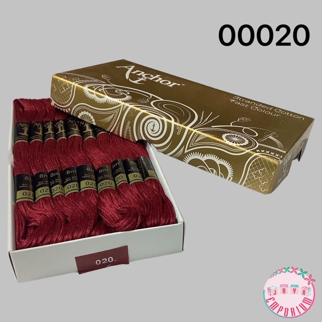 Anchor Hand Embroidery Thread Art No: 4625 - Shade - 00020 Red