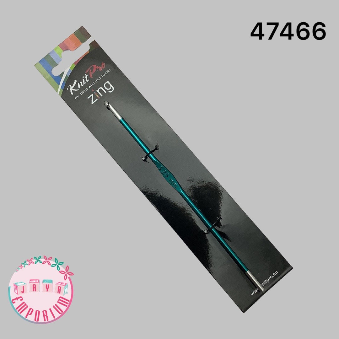 KnitPro 47466 Zing Single Ended Crochet Hook - 15cm - 3.25mm