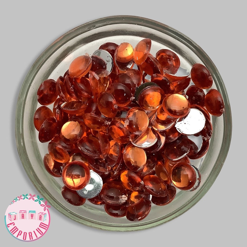 Thumbnail: Fabric Acrylic Kundan Stones - 8mm Diameter