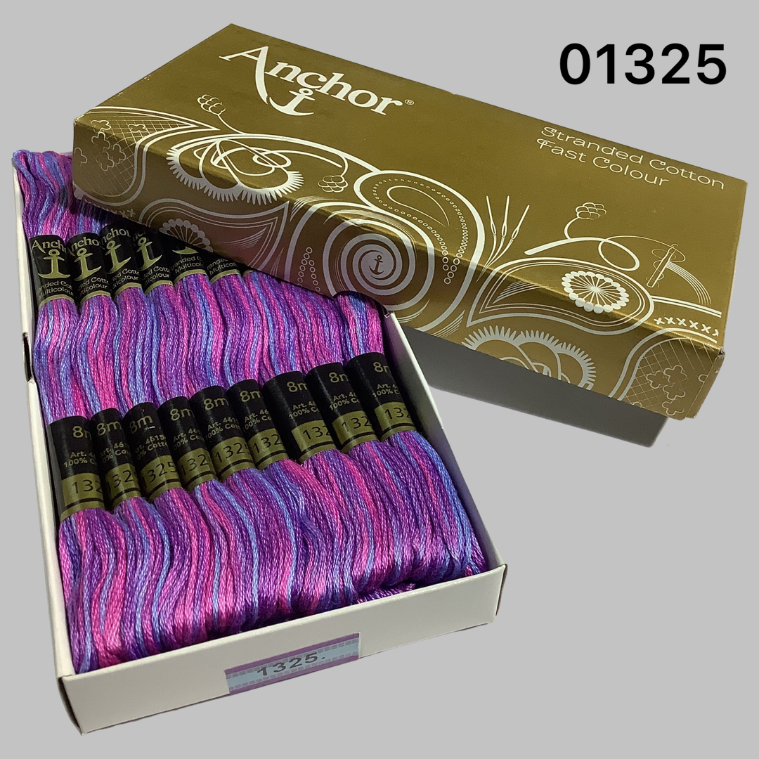 Anchor Hand Embroidery Thread Art No: 4615 - Shade - 01325 (Multicolour)