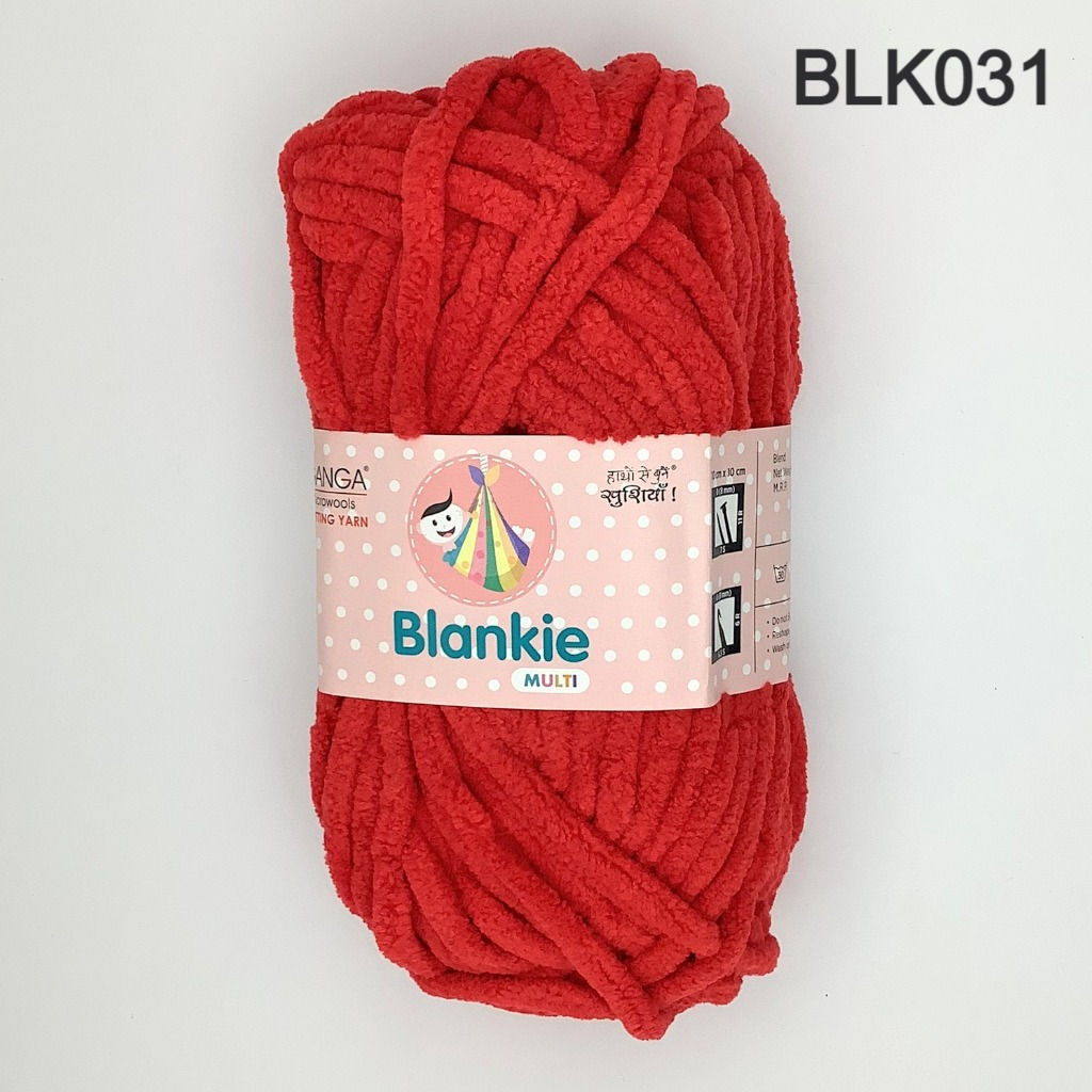 Ganga Blankie Wool Yarn - Shade: BLK031 Red