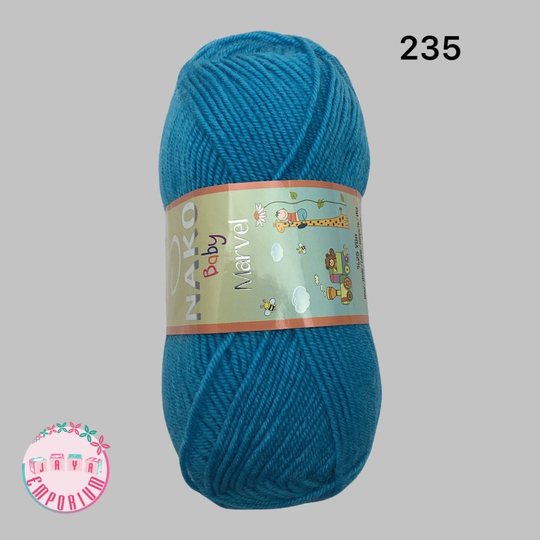 Nako Baby Marvel Wool Yarn - Shade 235 Blue