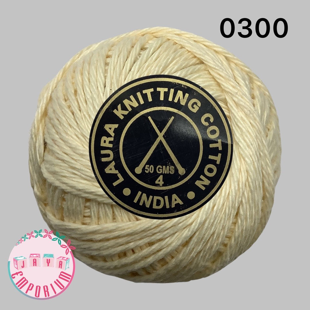 Laura Knitting Cotton - 0300 Sandal Ivory