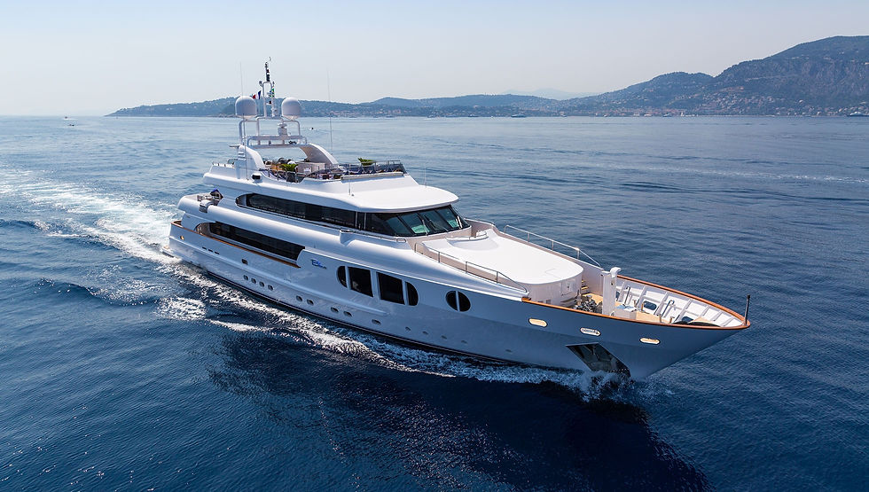 Bina luxury superyacht for Mediterranean multi-day charter, French Riviera premium rental with Navélia Yacht Charter